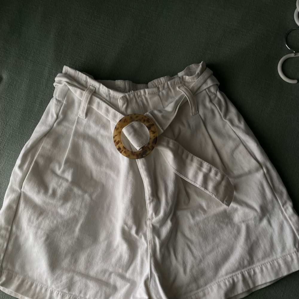 Zara White Denim Bottoms